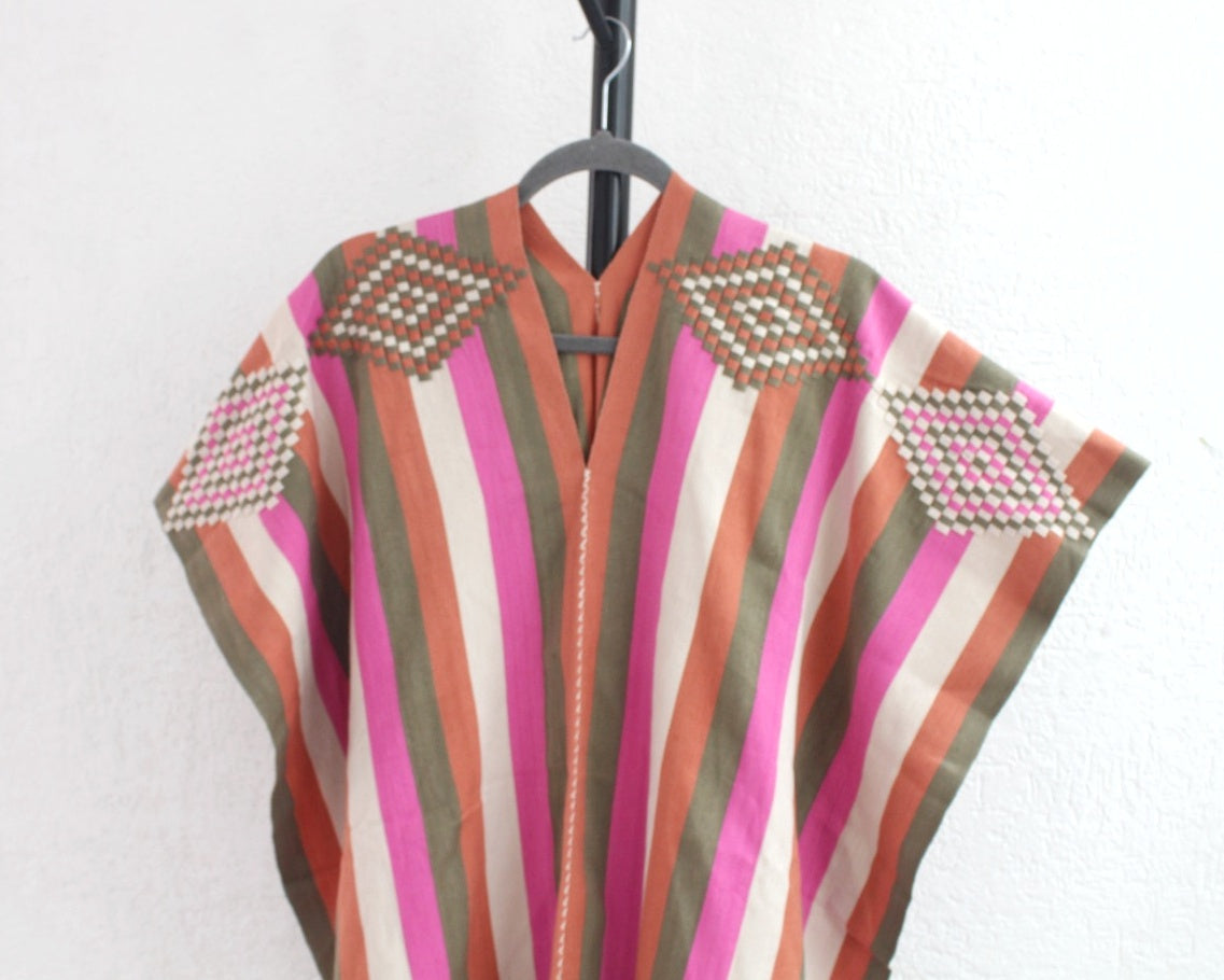 Jorongo Rombos Rosa Verde Blanco