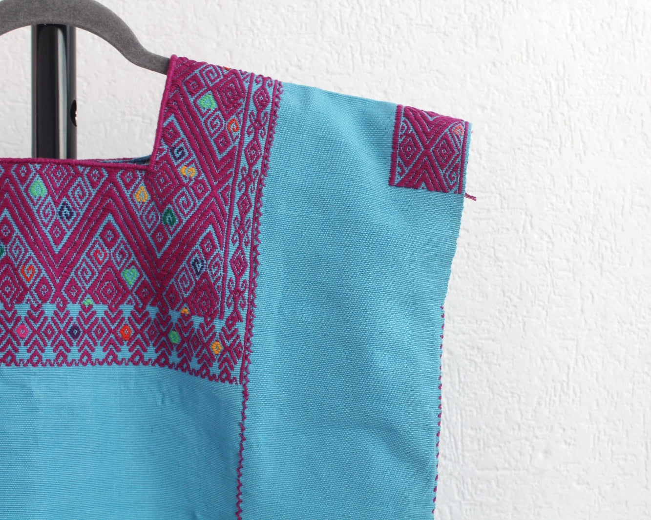 Blusa Huipil Pejel Azul Bugambilia