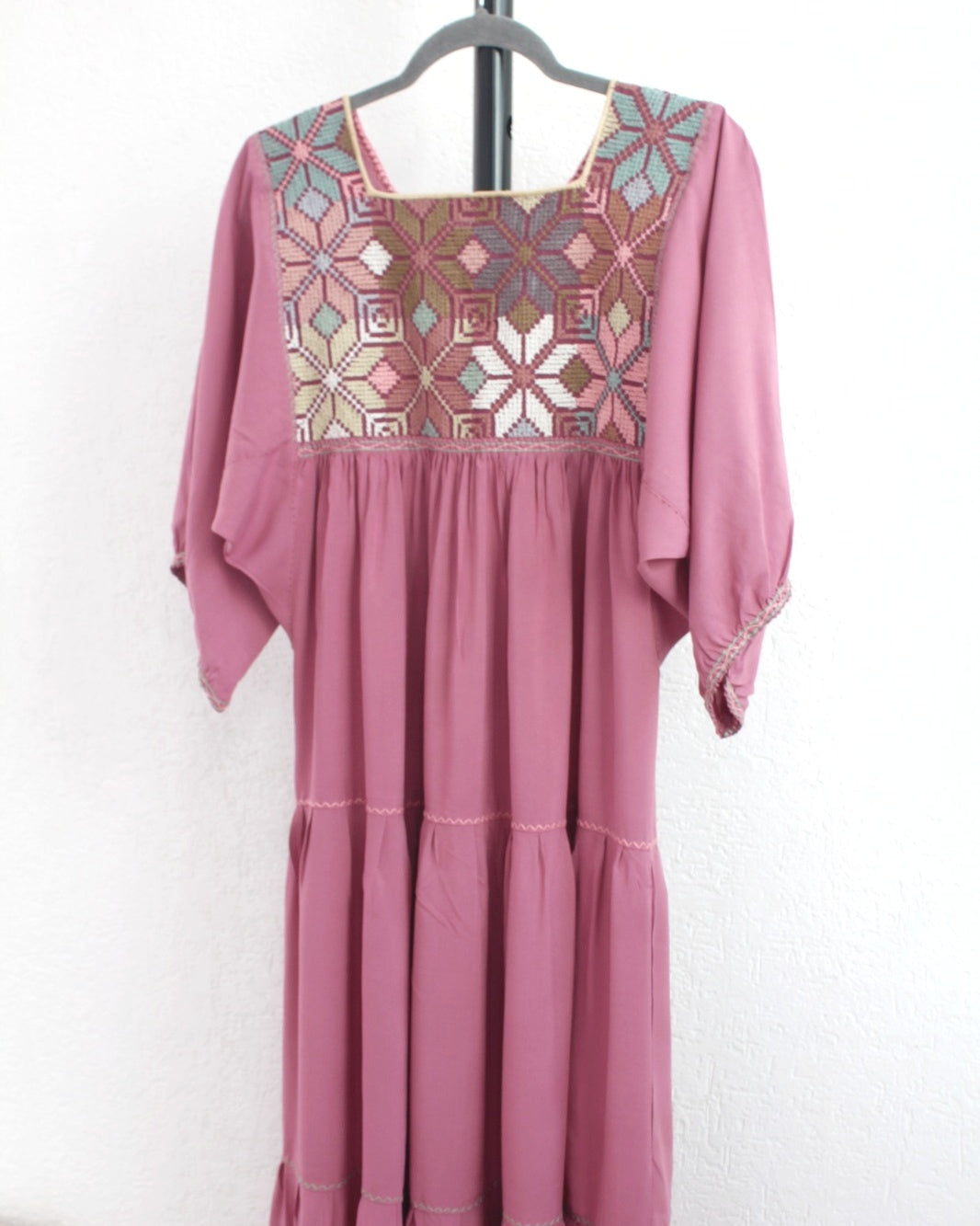 Vestido Maria Flores Rosa Palo Colores L / XL