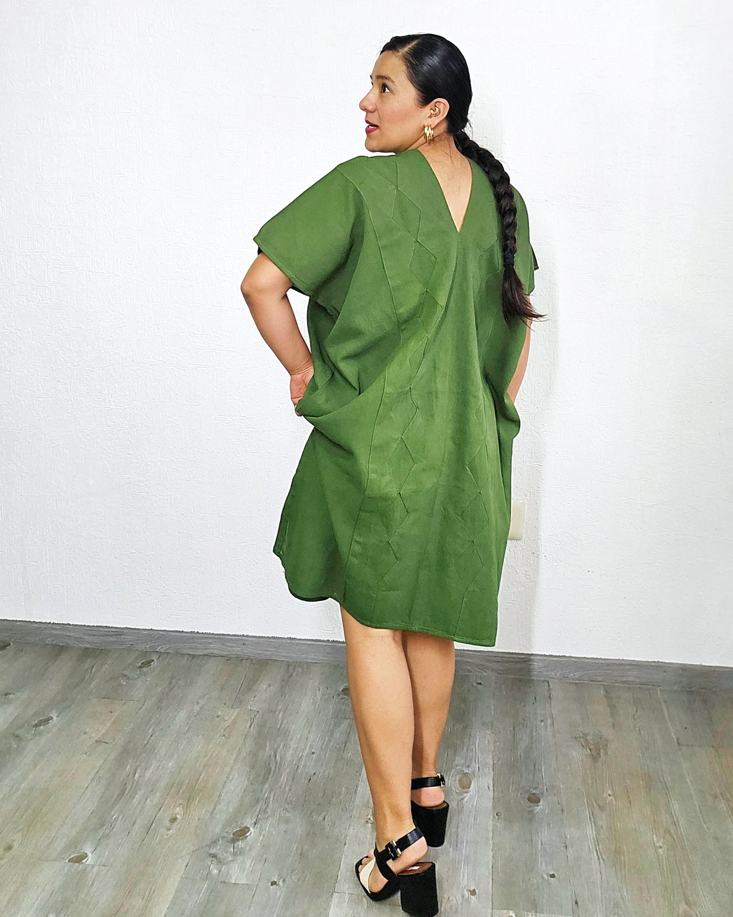 Huipil Largo Betaza Verde 2XL