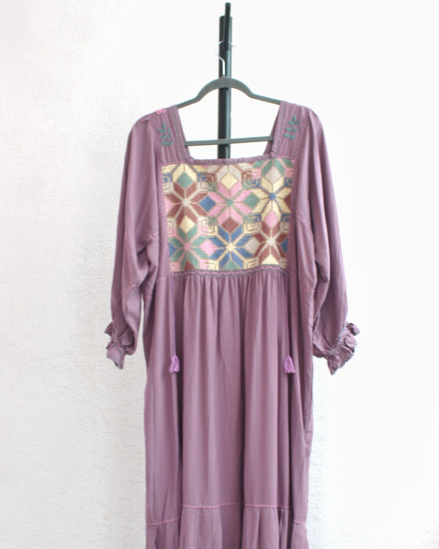 Vestido Julia Flores Manga 3/4 XL / XXL Lavanda obscuro