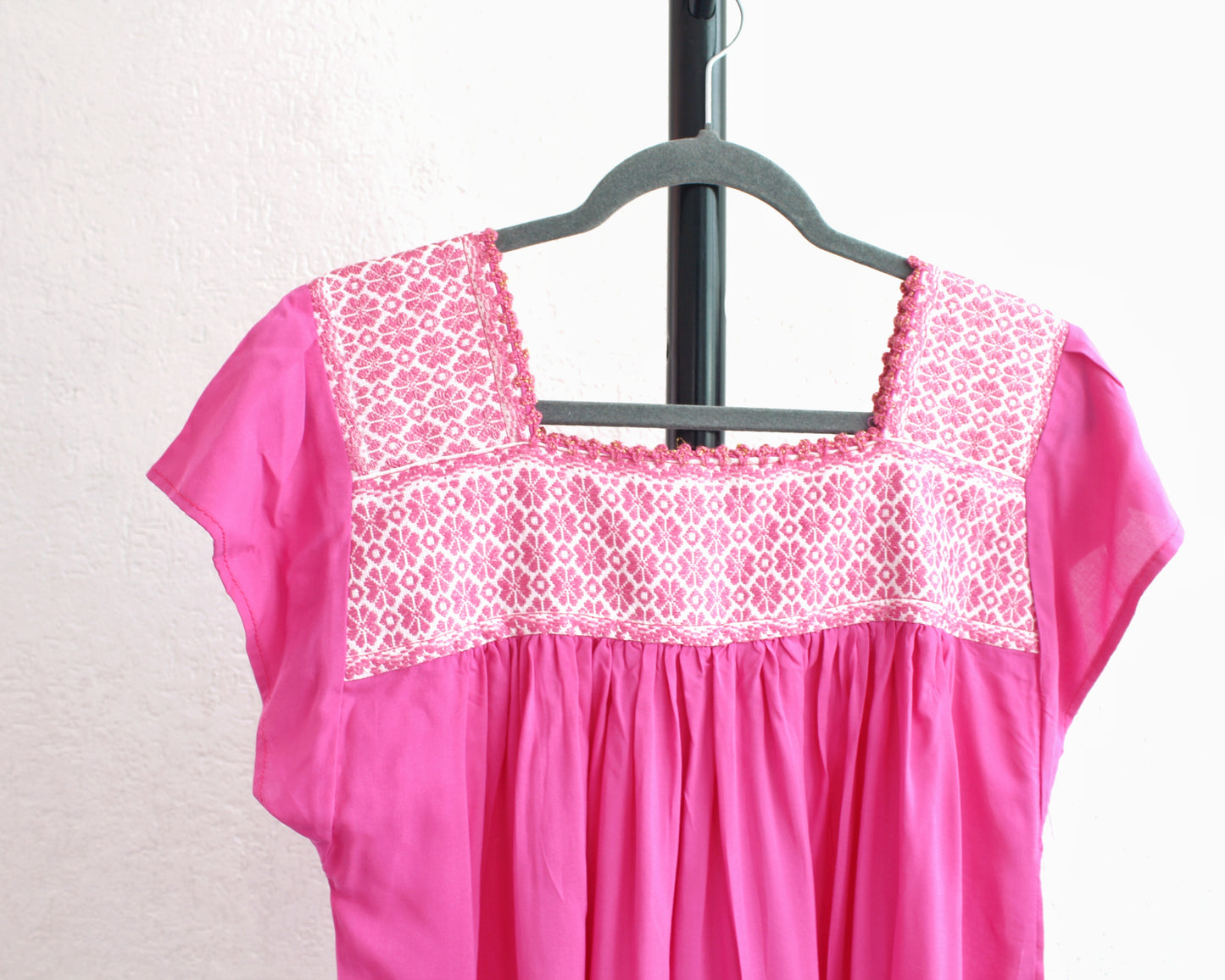 Blusa Bordada Tania Rosa Flores L -XL