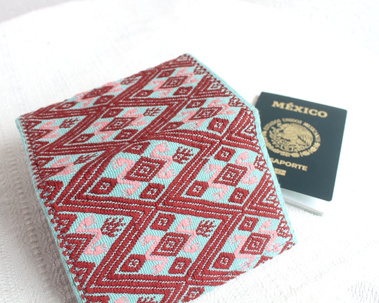 Porta Pasaporte Sapos Turquesa Rosa