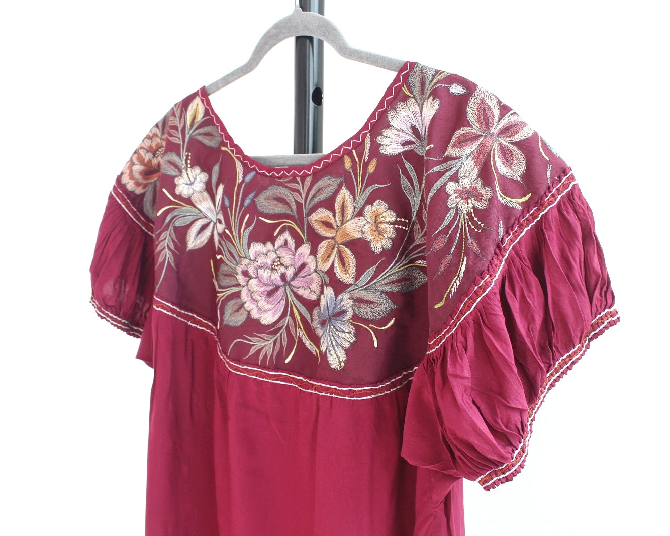 Blusa Abigail Flores Vino XXL - XXXL