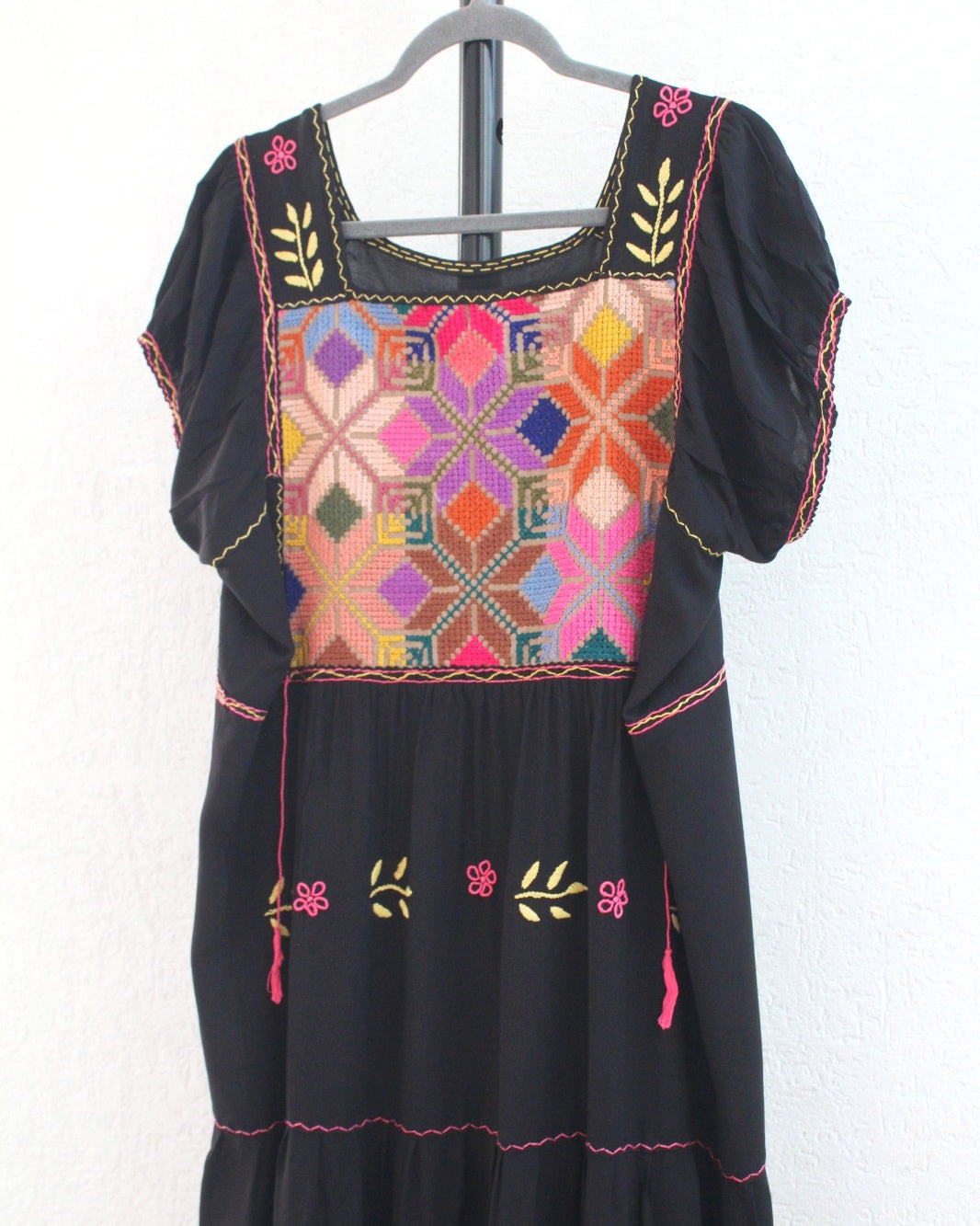 Vestido Maribel Flores Negro L / XL