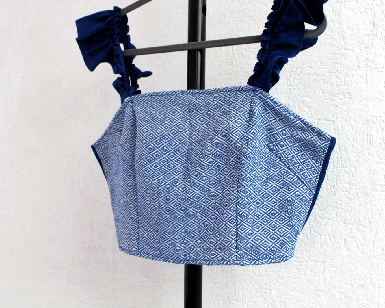 Crop Top Isabel Azul Rombos