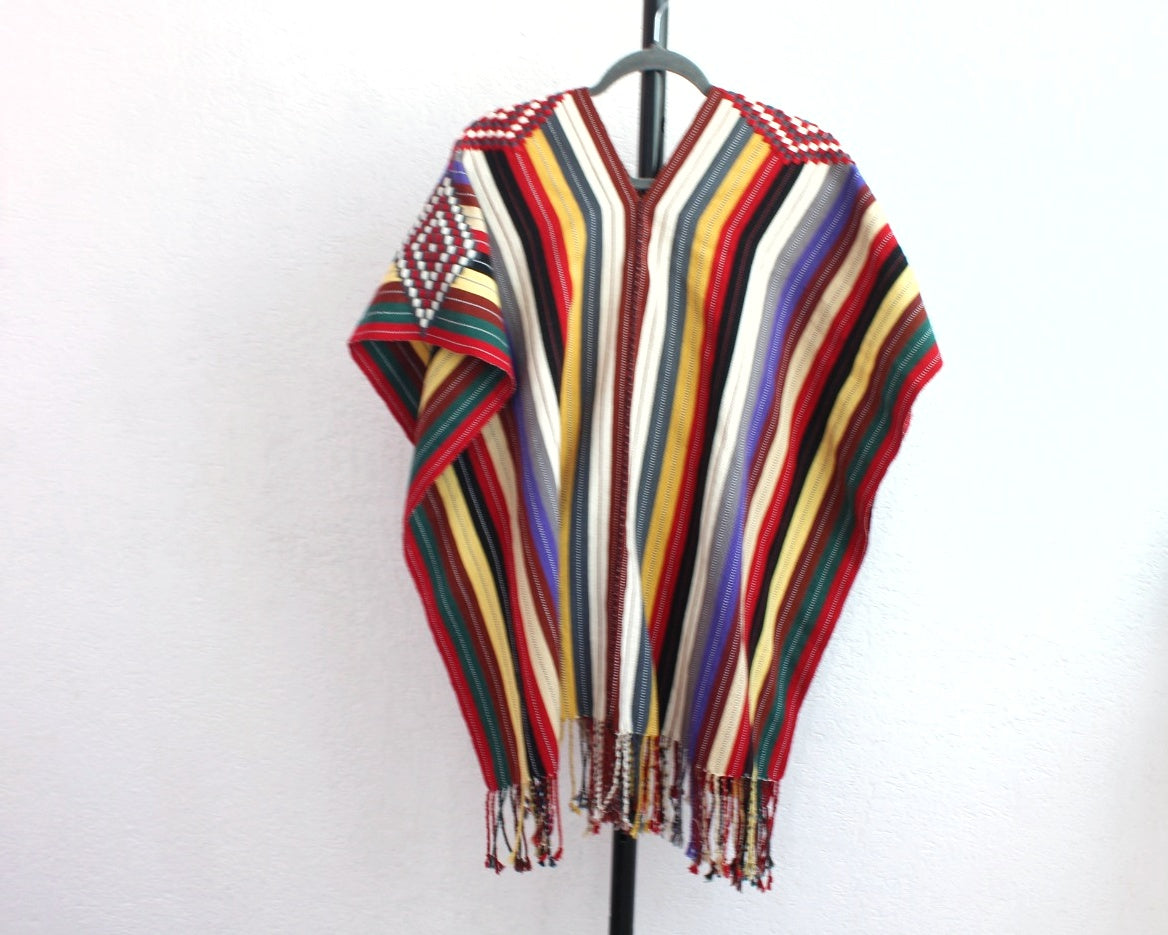 Jorongo Rombos Rojo Morado Verde