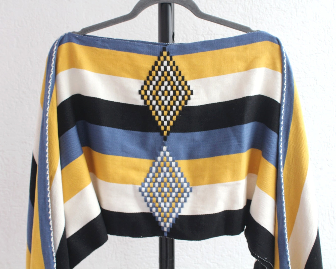 Jorongo Rombos Amarillo Blanco Azul