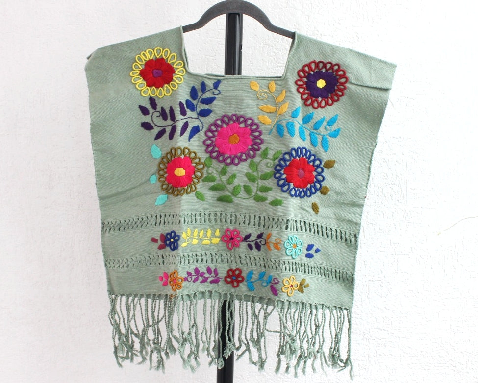 Top Flores Rococo Menta Colores