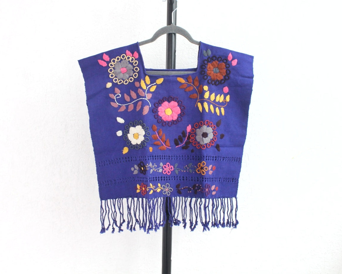 Top Flores Rococo Morado Colores