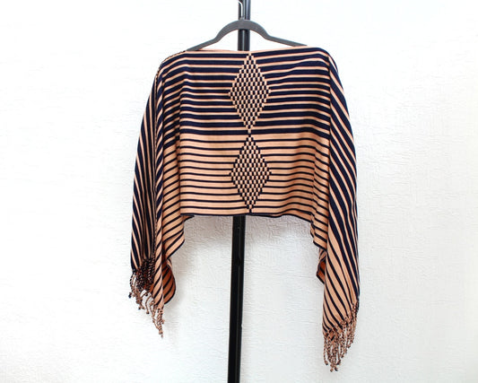 Jorongo Rombos Azul Marino Salmon