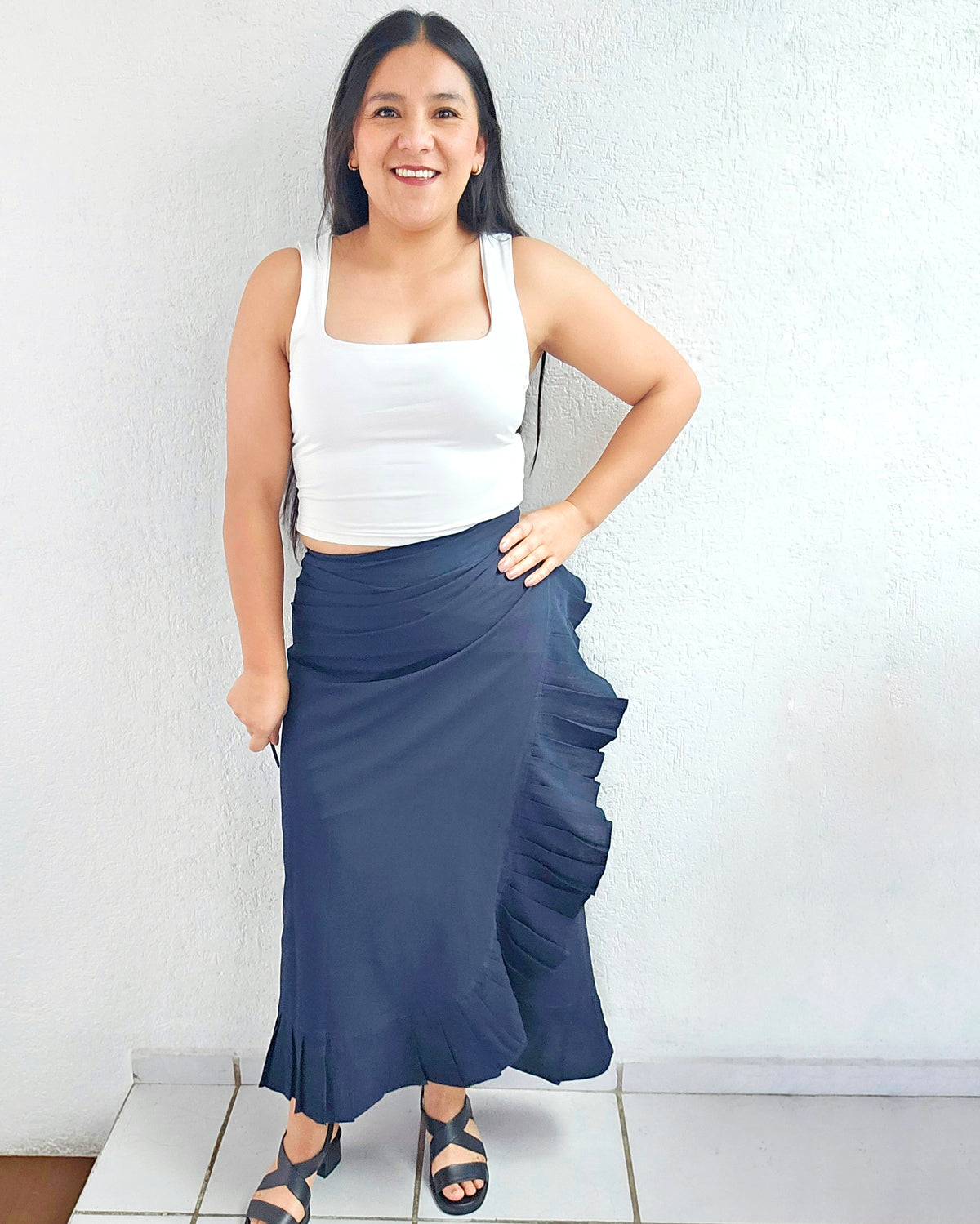 Falda Envolvente Azul Marino