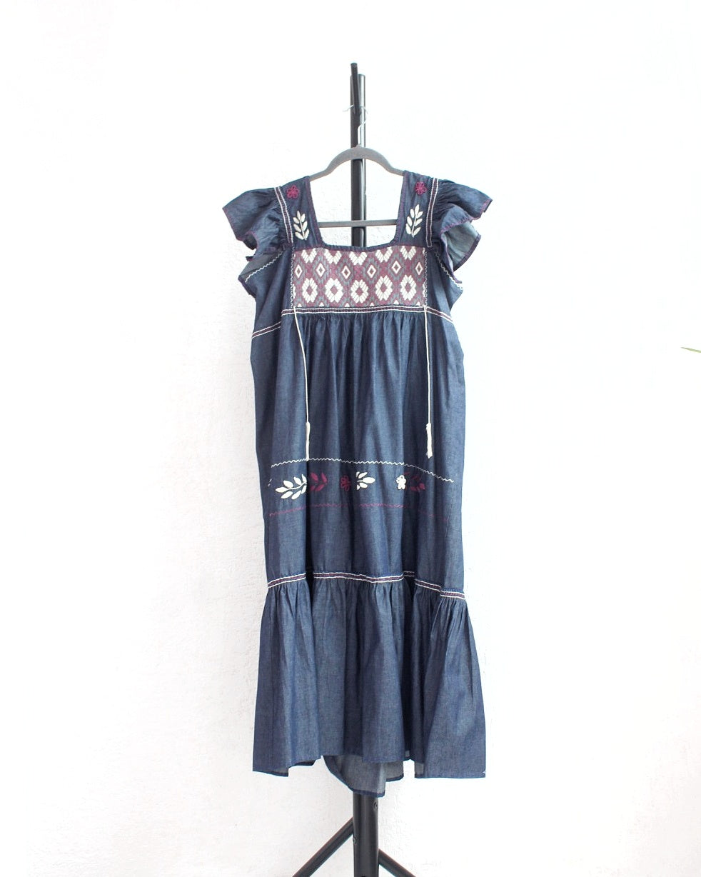 Vestido Lorena Blanco Mezclilla Unitalla