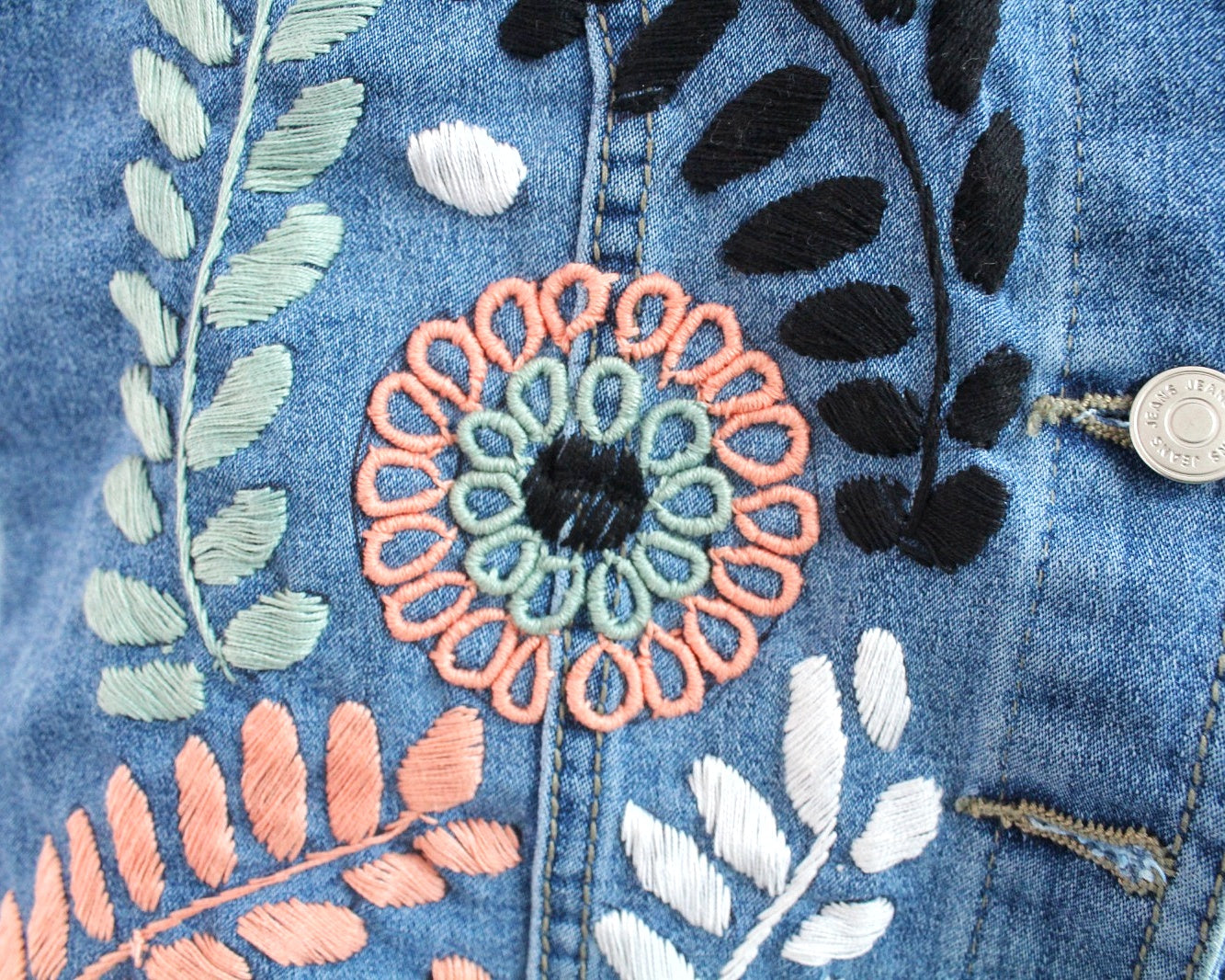 Chaleco Mezclilla Rococo Coral Negro Unitalla