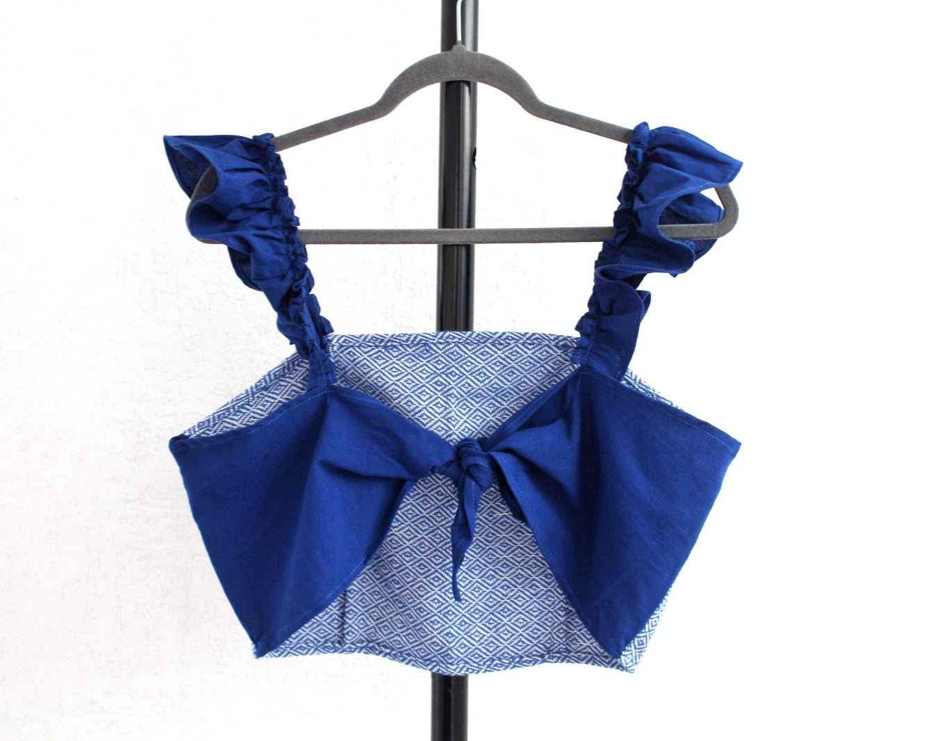 Crop Top Isabel Azul Rombos