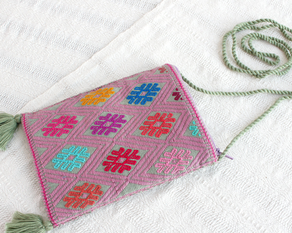 Bolso Celular Estrellas Colores Rosa Menta