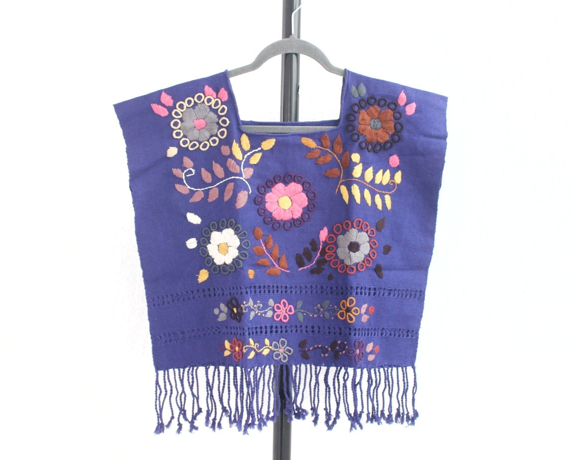 Top Flores Rococo Morado Colores