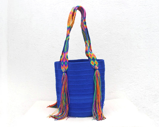 Bolso de mano Azul Rey Naranja Amarillo