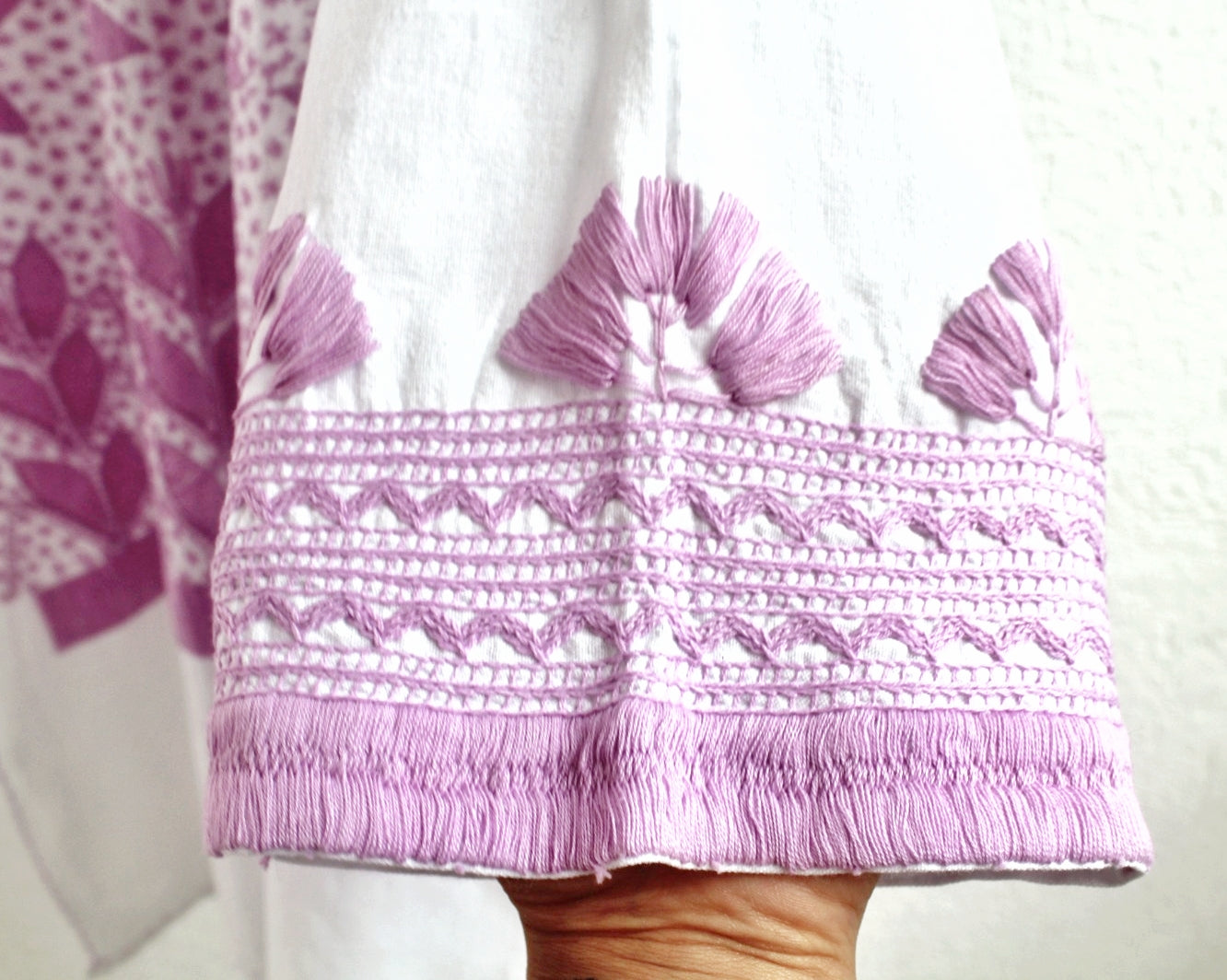 Blusa Milpa Flores Lila L - XL