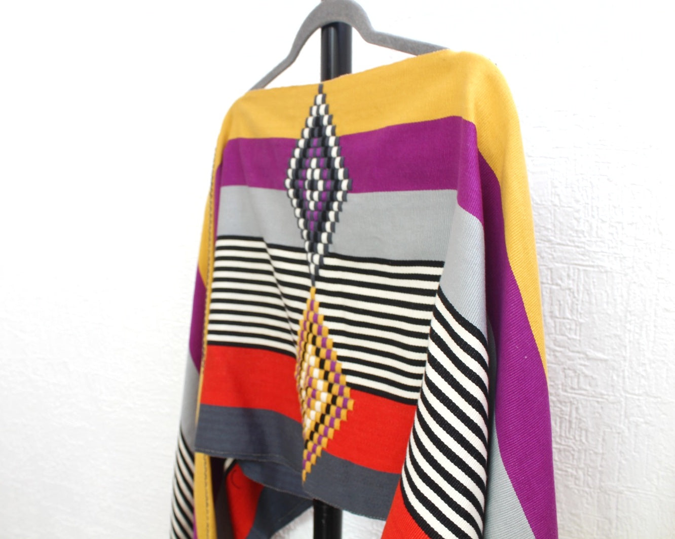 Jorongo Rombos Amarillo Violeta Gris