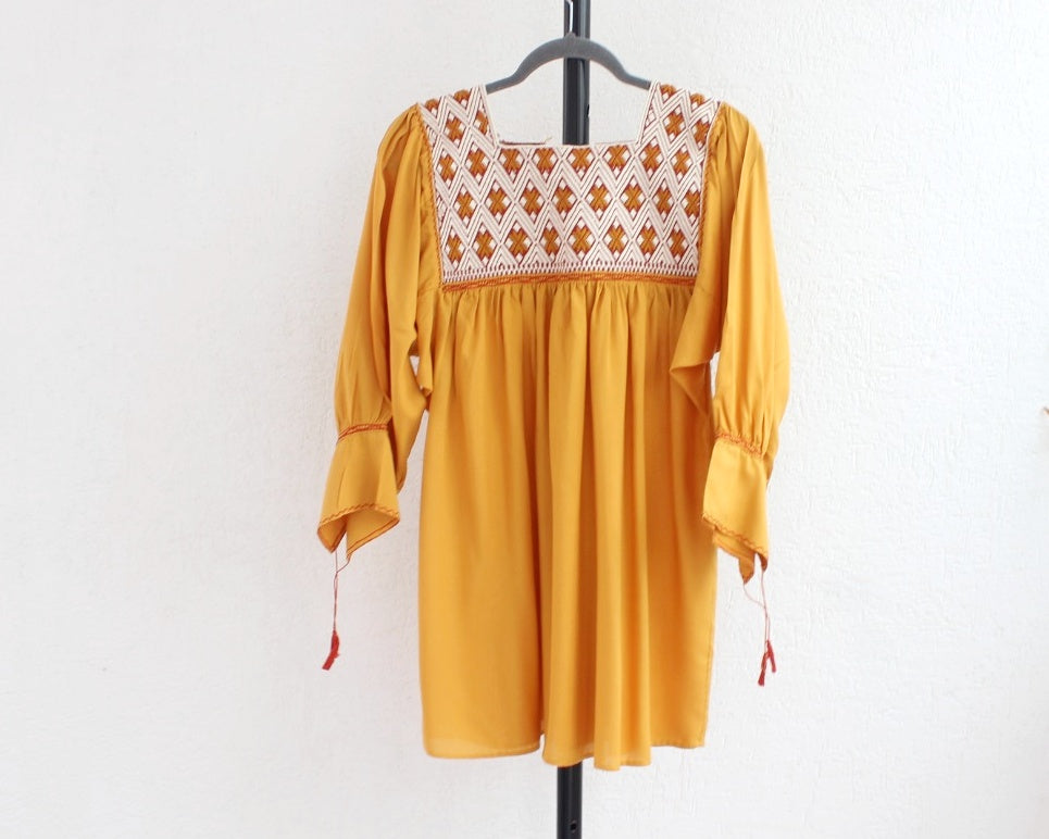 Blusa Elena Amarillo Blanco Unitalla