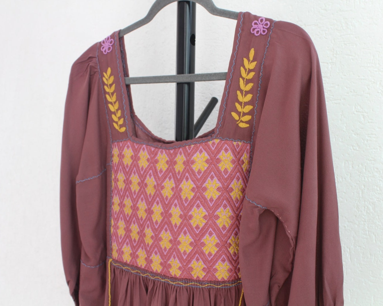 Blusa Julia Marrón Café Amarillo L - XL