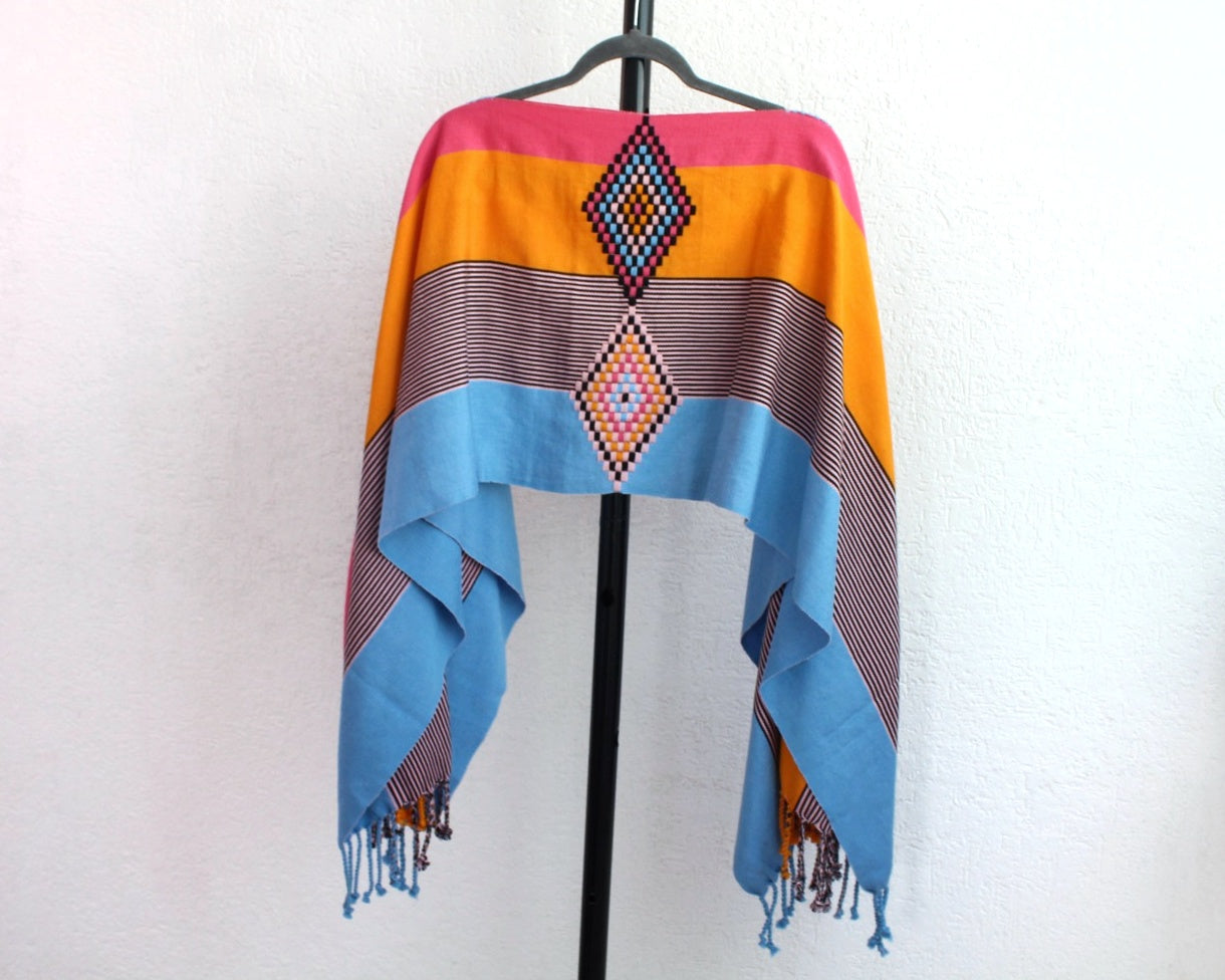 Jorongo Rombos Rosa Amarillo Azul
