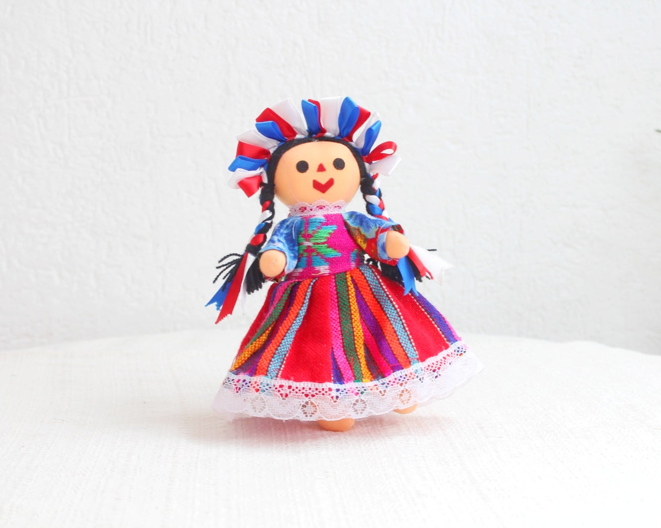 Muñeca Lelé Mediana Rojo Azul Blanco