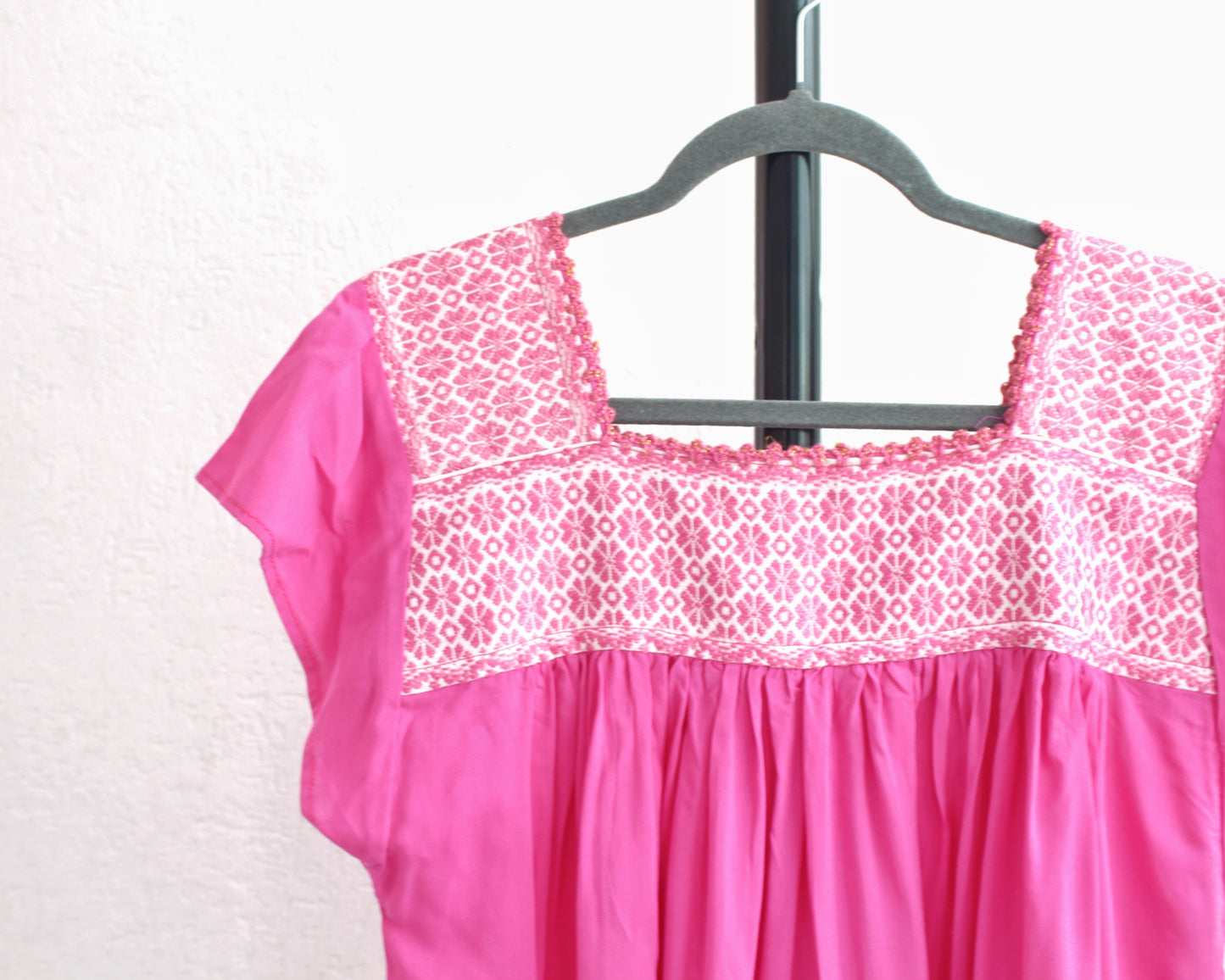 Blusa Bordada Tania Rosa Flores L -XL