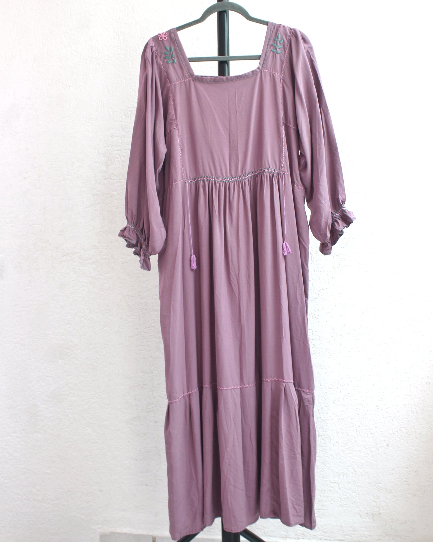 Vestido Julia Flores Manga 3/4 XL / XXL Lavanda obscuro