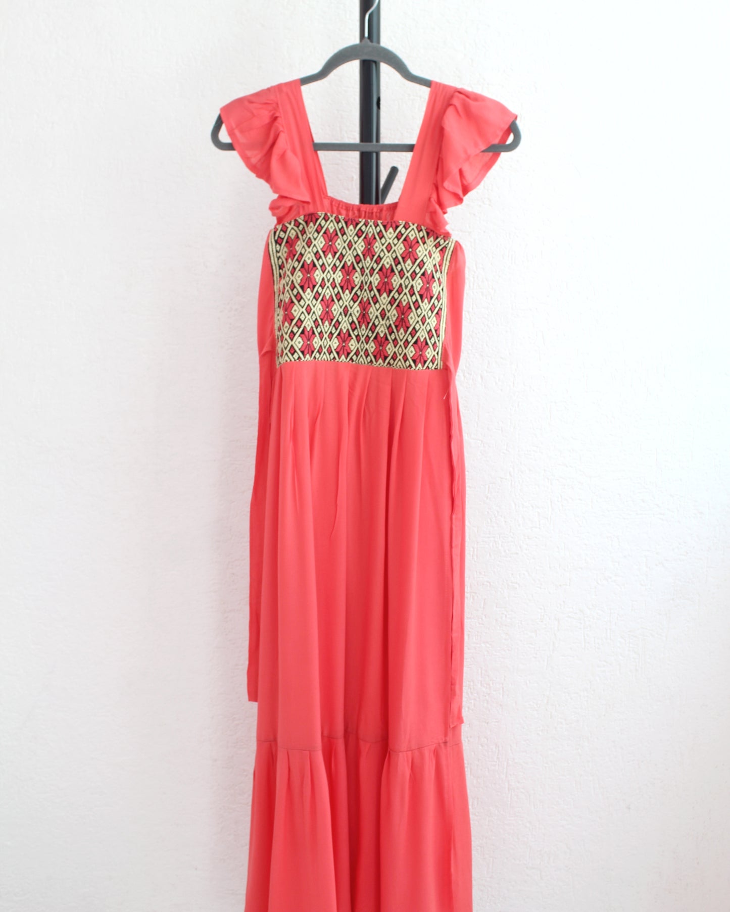 Vestido Anita XL - 2XL Largo Coral