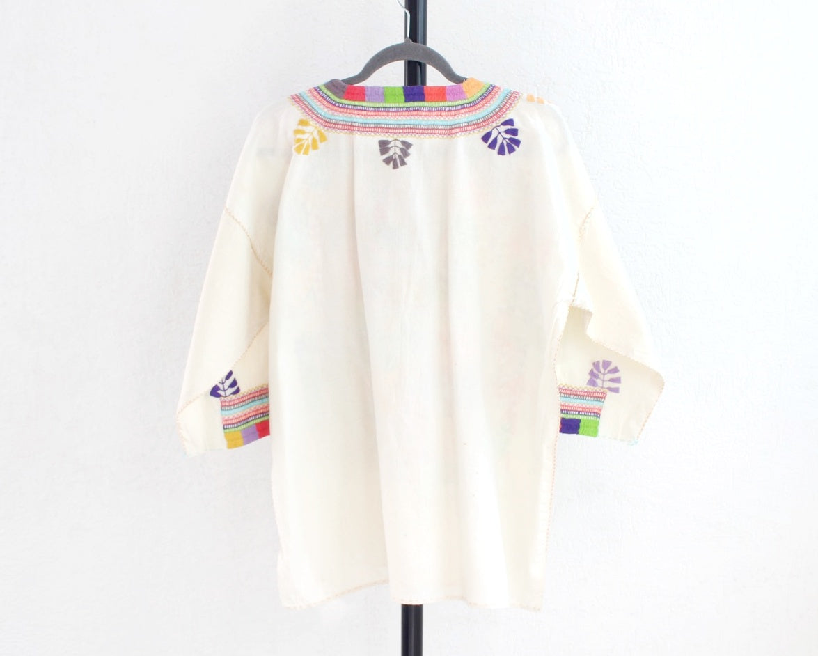 Blusa Milpa L - XL Gris Lila Verde