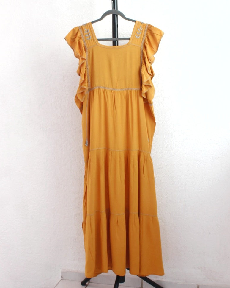 Vestido Josefina Amarillo Gris Unitalla
