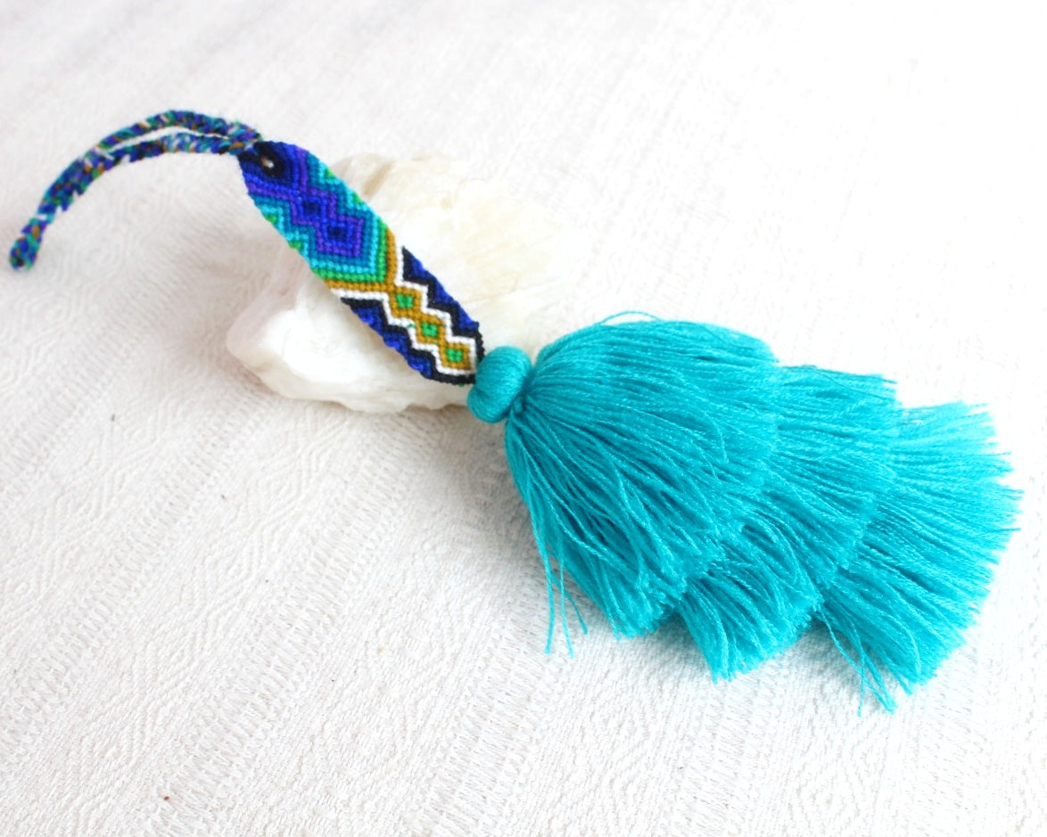 Campanitas con pulsera Turquesa Azul Verde