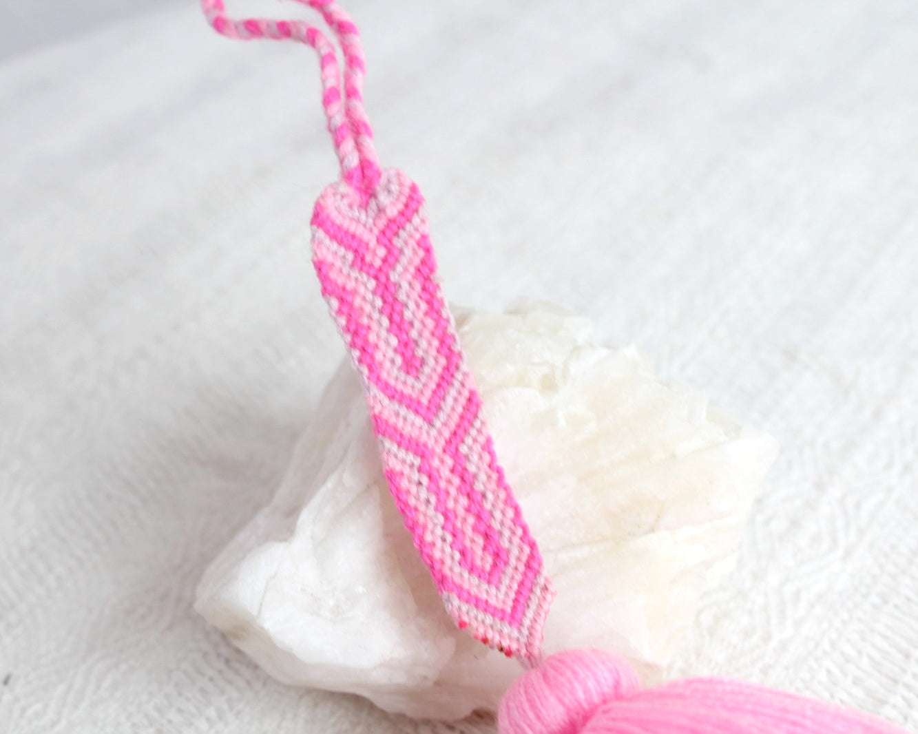 Campanitas con pulsera Rosa Blanco