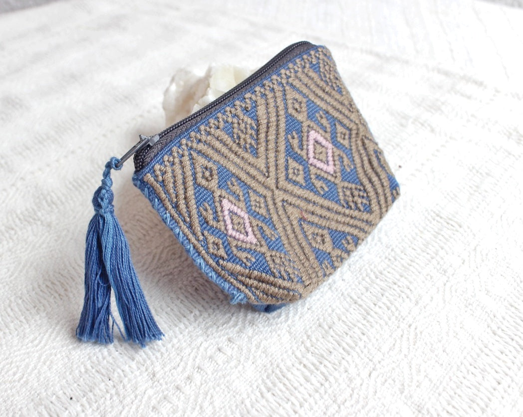 Mini Monedero Sapos Azul Café