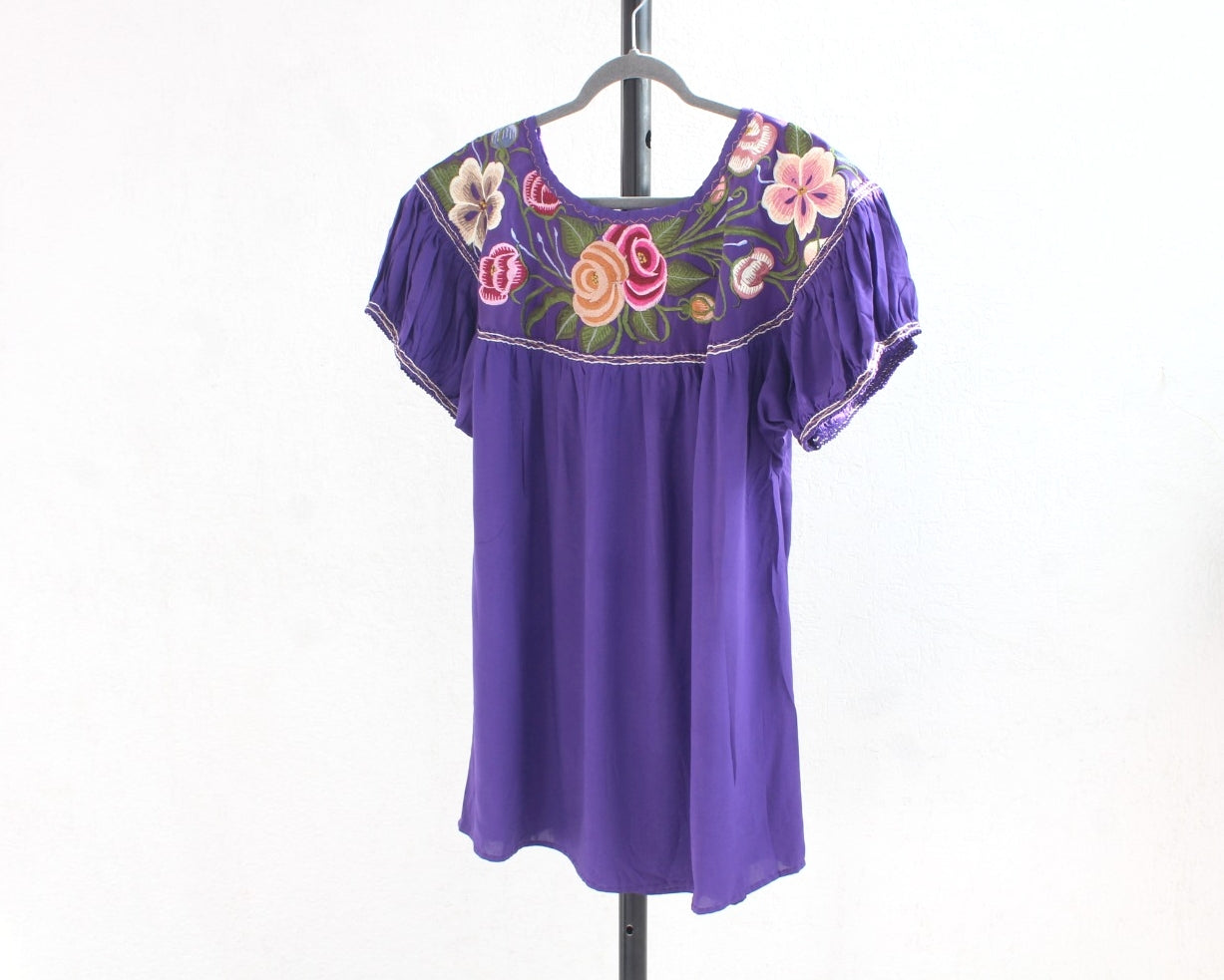Blusa Abigail Flores Morado XXL - XXXL