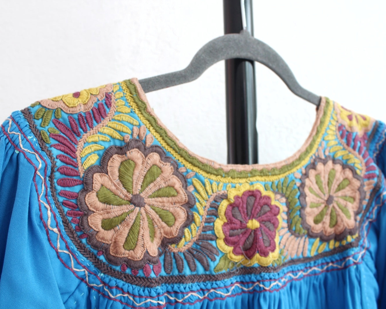 Blusa Aguacatenango Azul Amarillo Unitalla