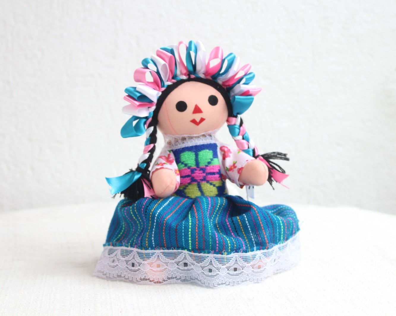 Muñeca Lelé Grande Rosa Blanco Azul