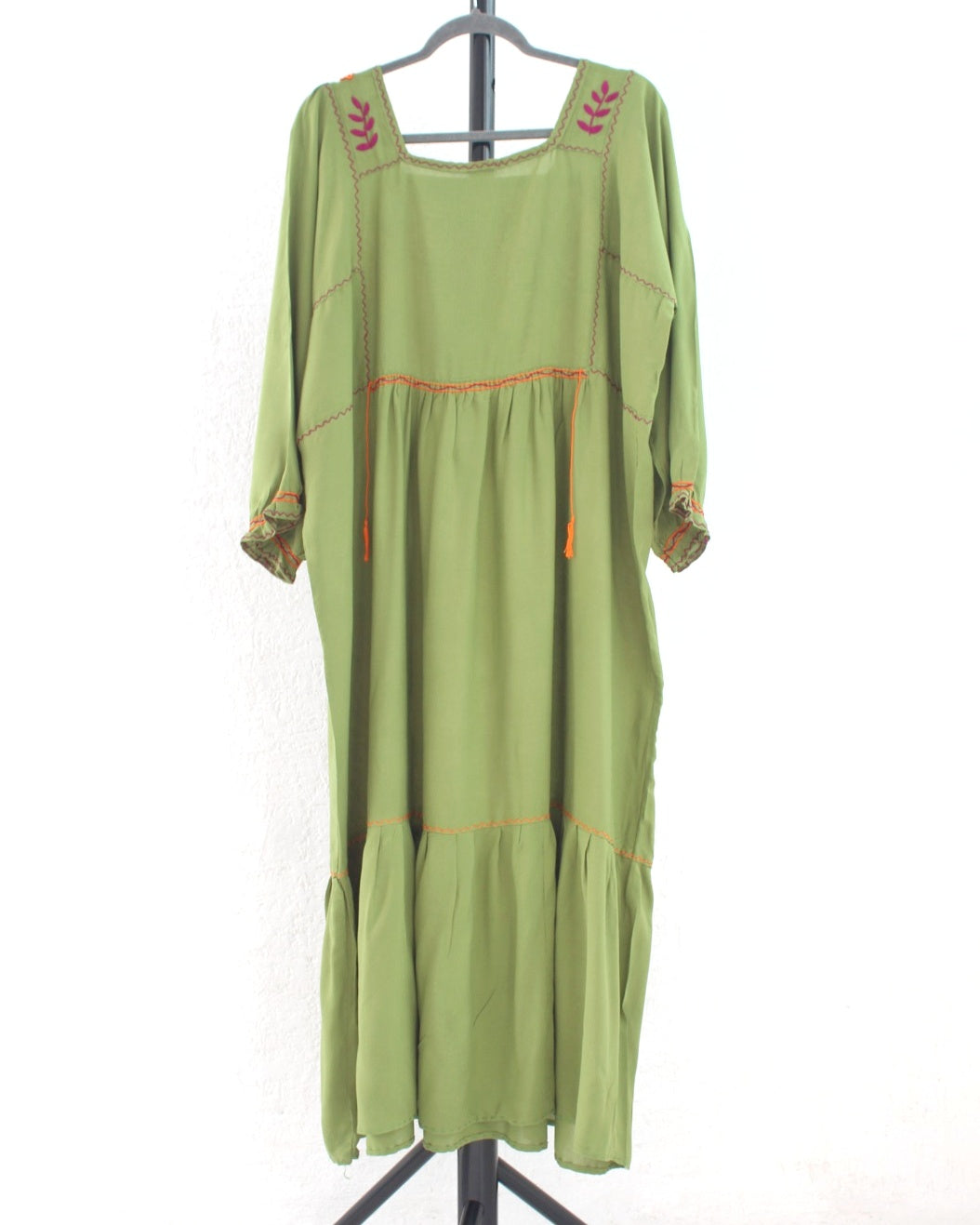 Vestido Julia Flores Manga XL / XXL Verde