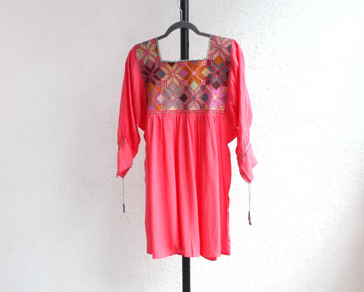 Blusa Gloria Punto de Cruz Coral