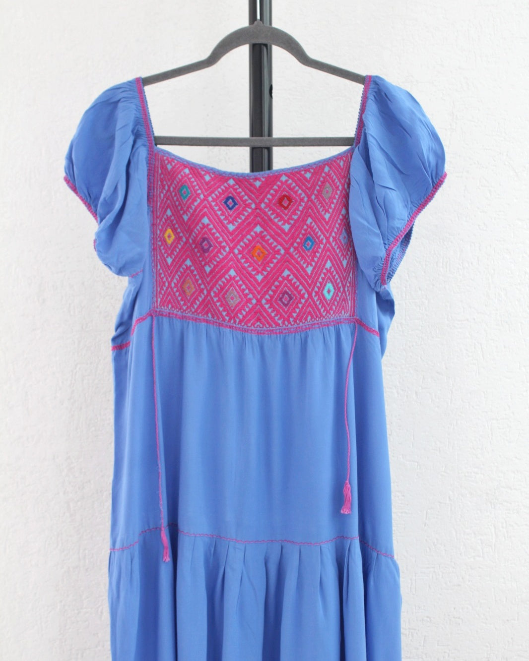 Vestido Gloria Azul Rosa Ch - M - G