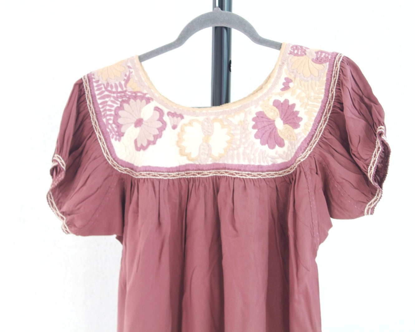 Blusa Aguacatenango Marsala Crema Beige