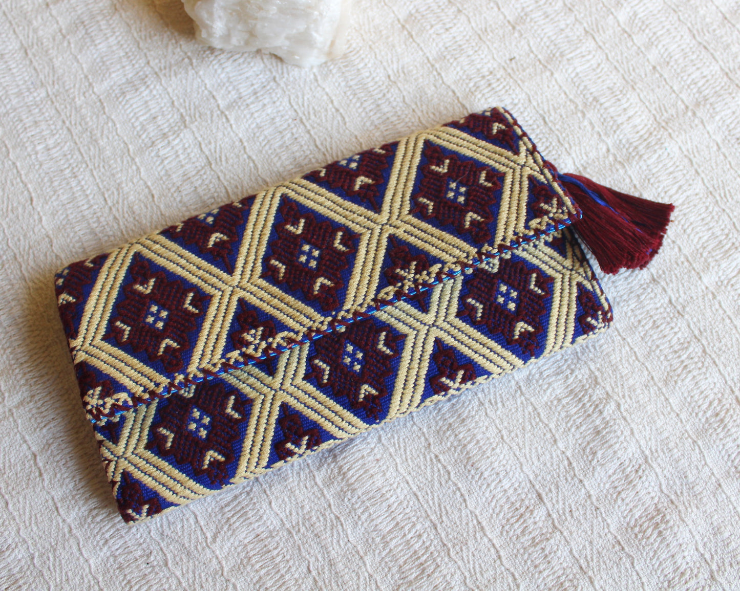 Cartera Grande Grecas Azul