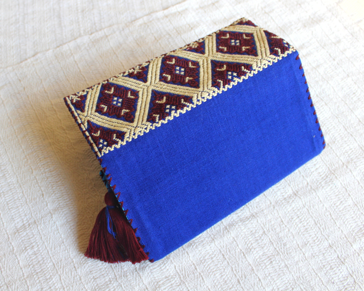 Cartera Grande Grecas Azul