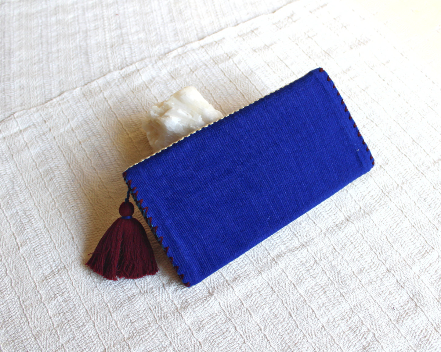 Cartera Grande Grecas Azul
