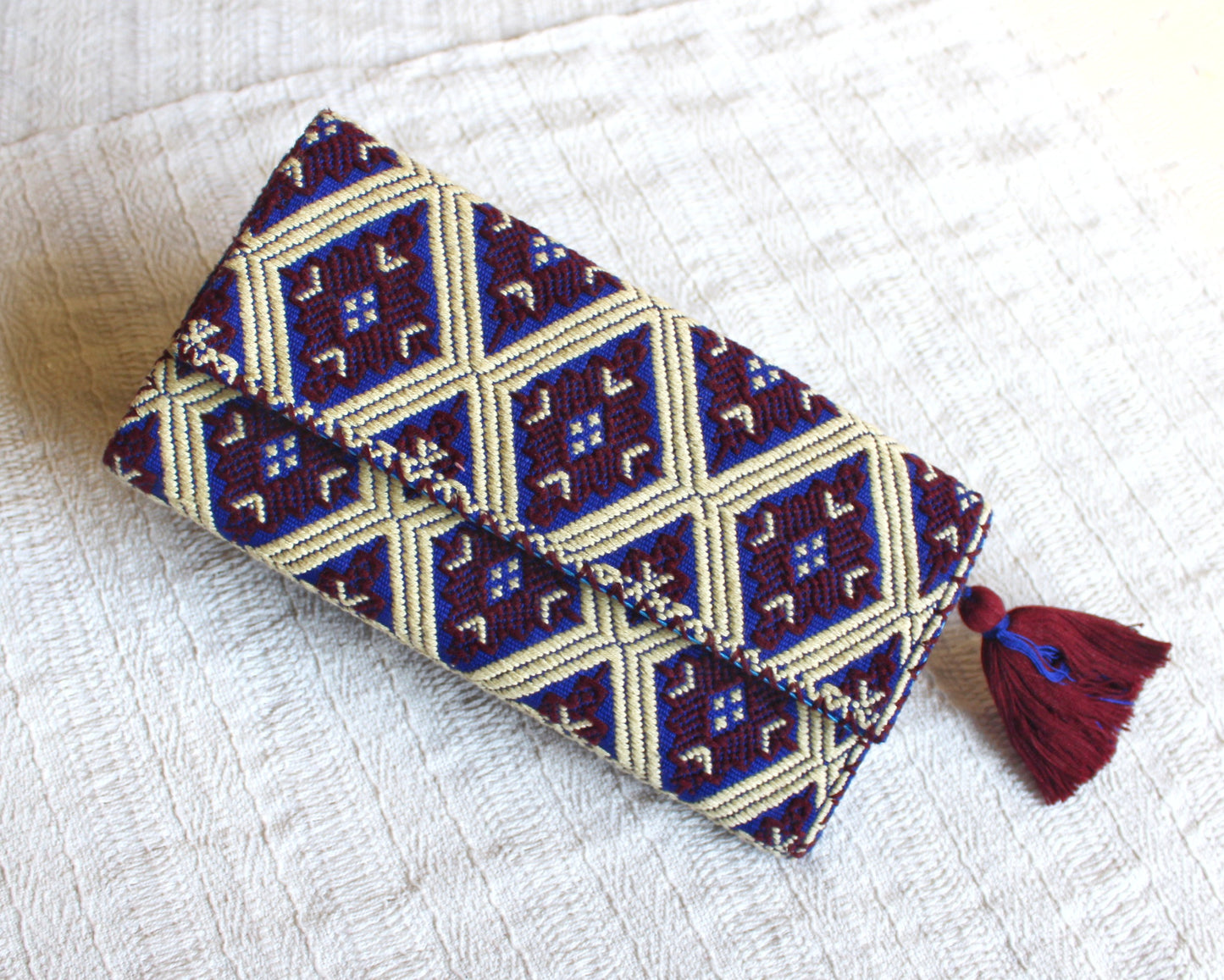 Cartera Grande Grecas Azul