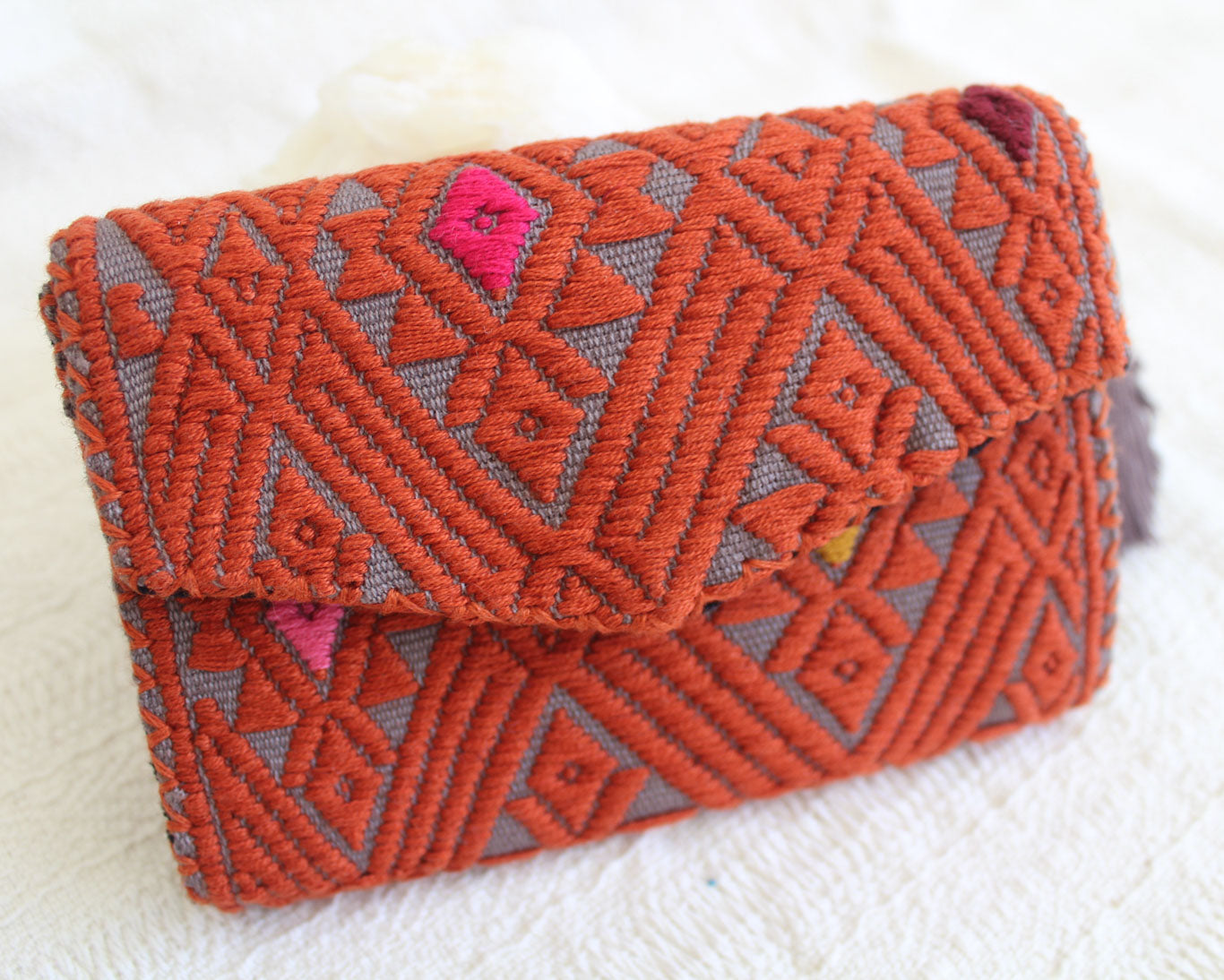 Cartera Estrellas Naranja Gris