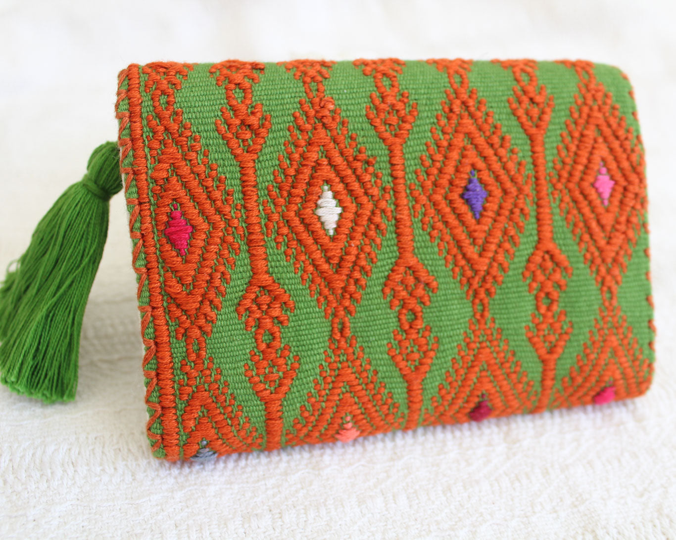 Cartera Estrellas con Coronas Verde N