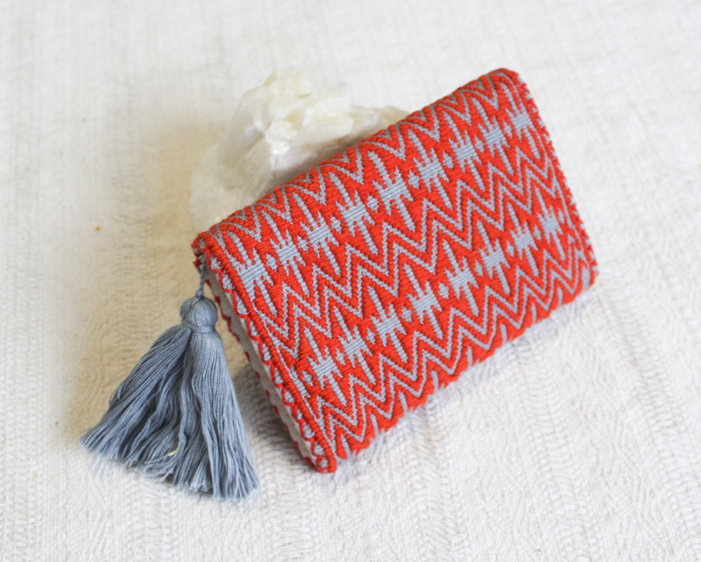 Cartera Lluvia de Estrellas Naranja Gris